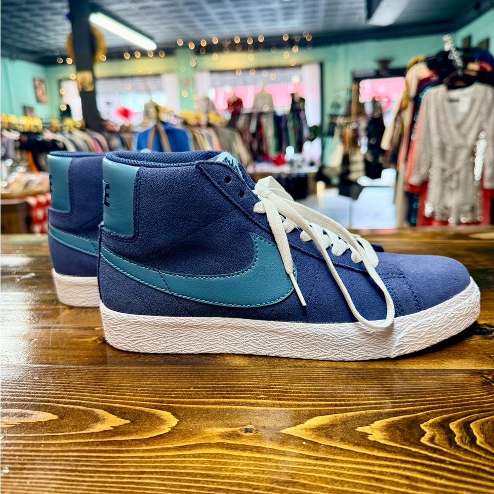 Nike Navy and Teal High-Tops
